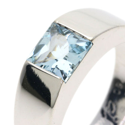 CARTIER Tank Aquamarine #53 Ring K18 White Gold Ladies [Used]