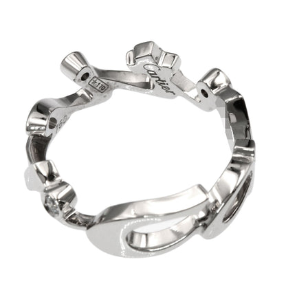 CARTIER Signature Diamond #50 Ring K18 White Gold Ladies [Used]