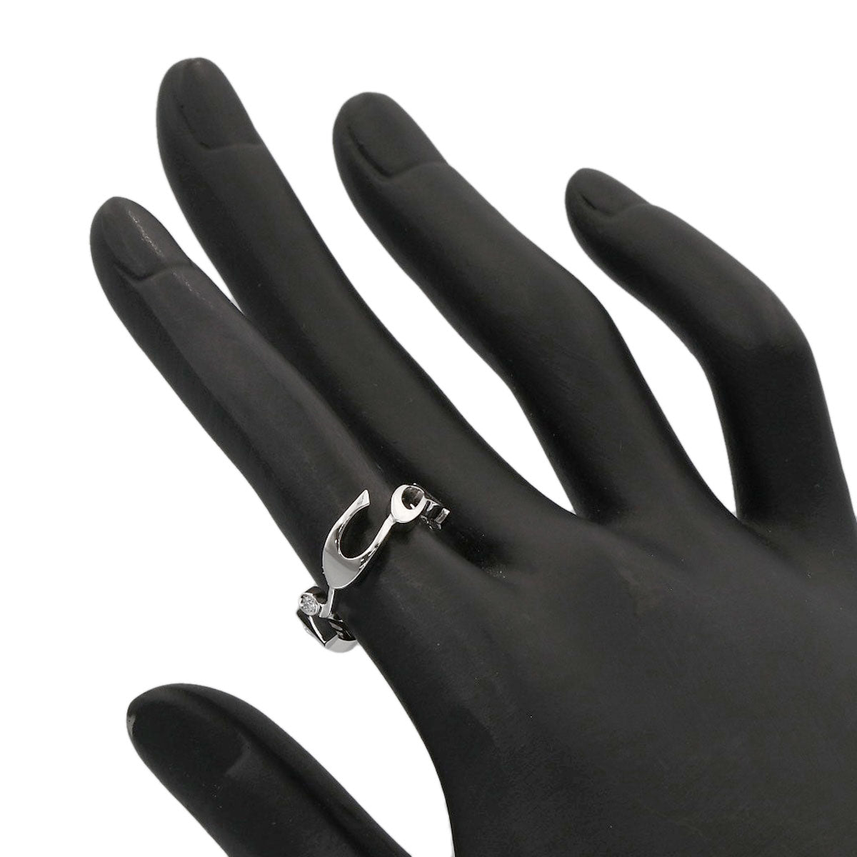 CARTIER Signature Diamond #50 Ring K18 White Gold Ladies [Used]