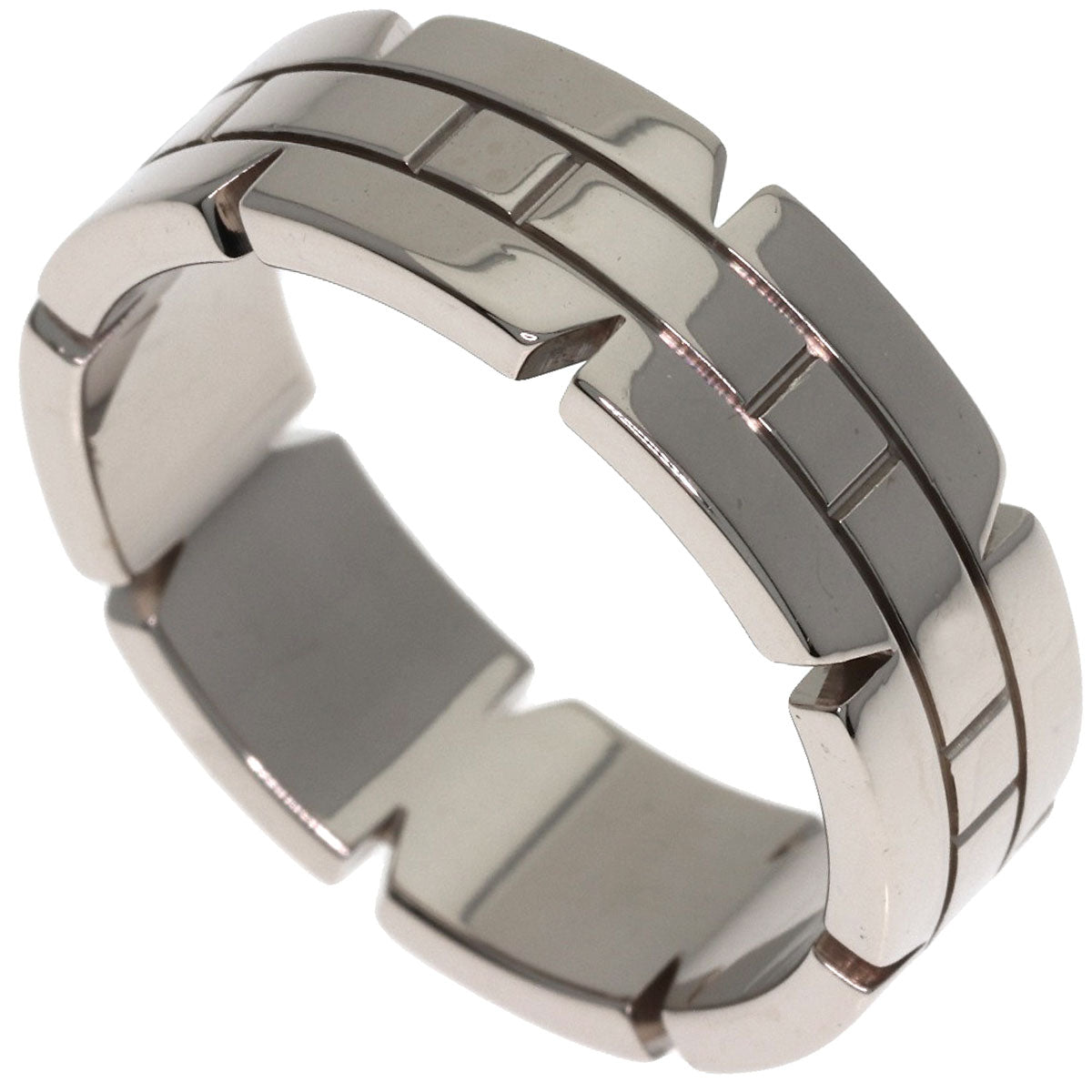CARTIER Tank Française #62 Ring K18 White Gold Ladies [Used]