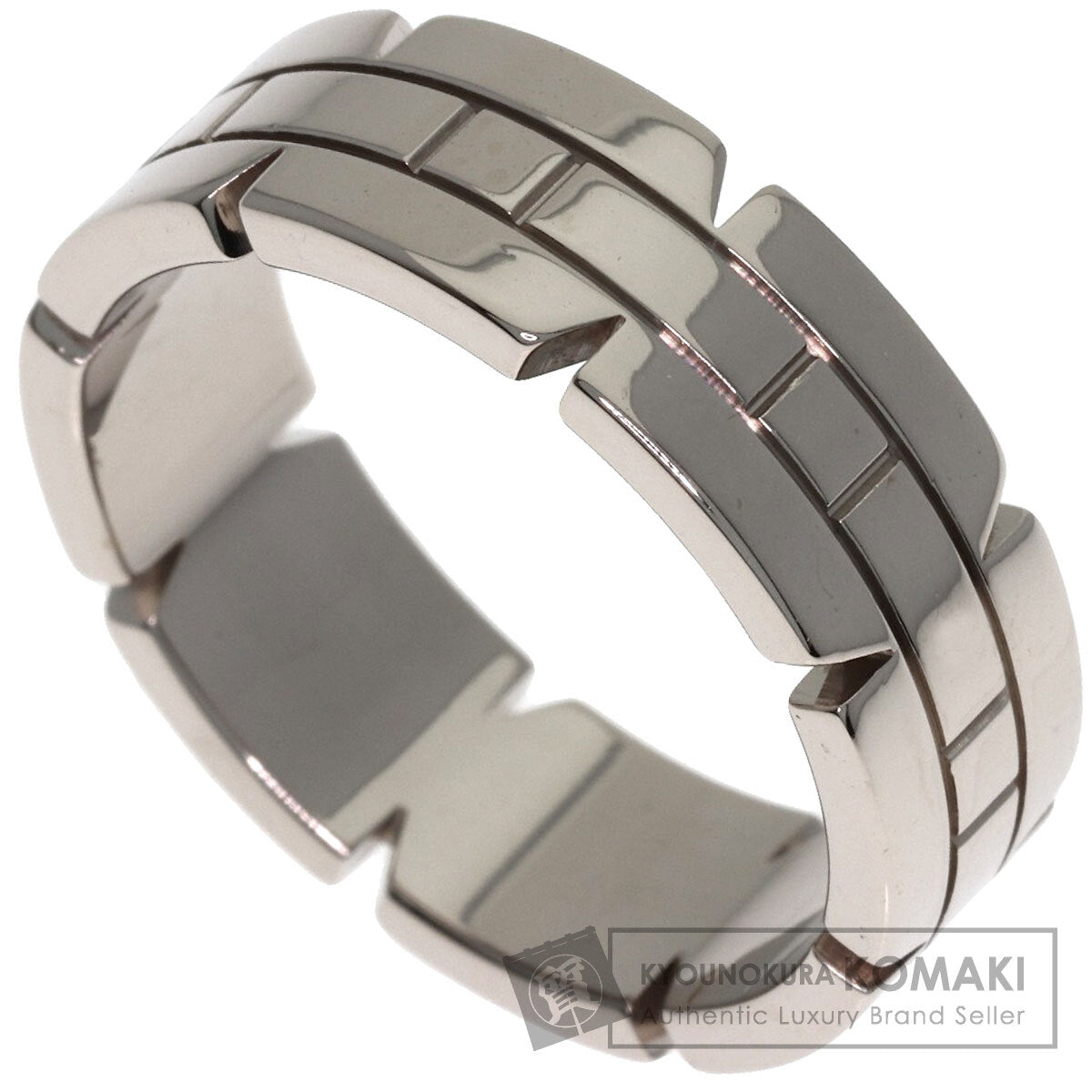 CARTIER Tank Française #62 Ring K18 White Gold Ladies [Used]