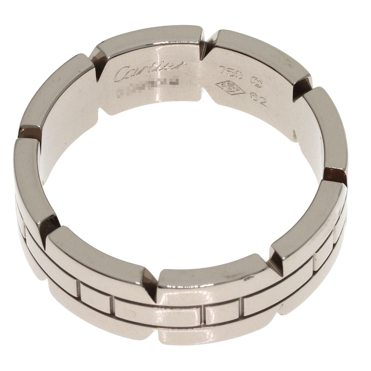 CARTIER Tank Française #62 Ring K18 White Gold Ladies [Used]