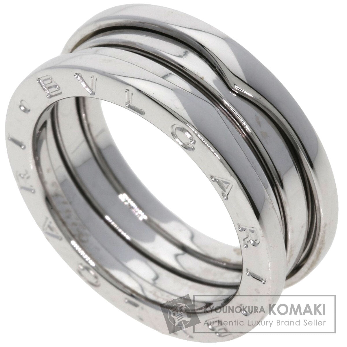 BVLGARI B.zero1 2 band #53 Ring K18 White Gold Ladies [Used]