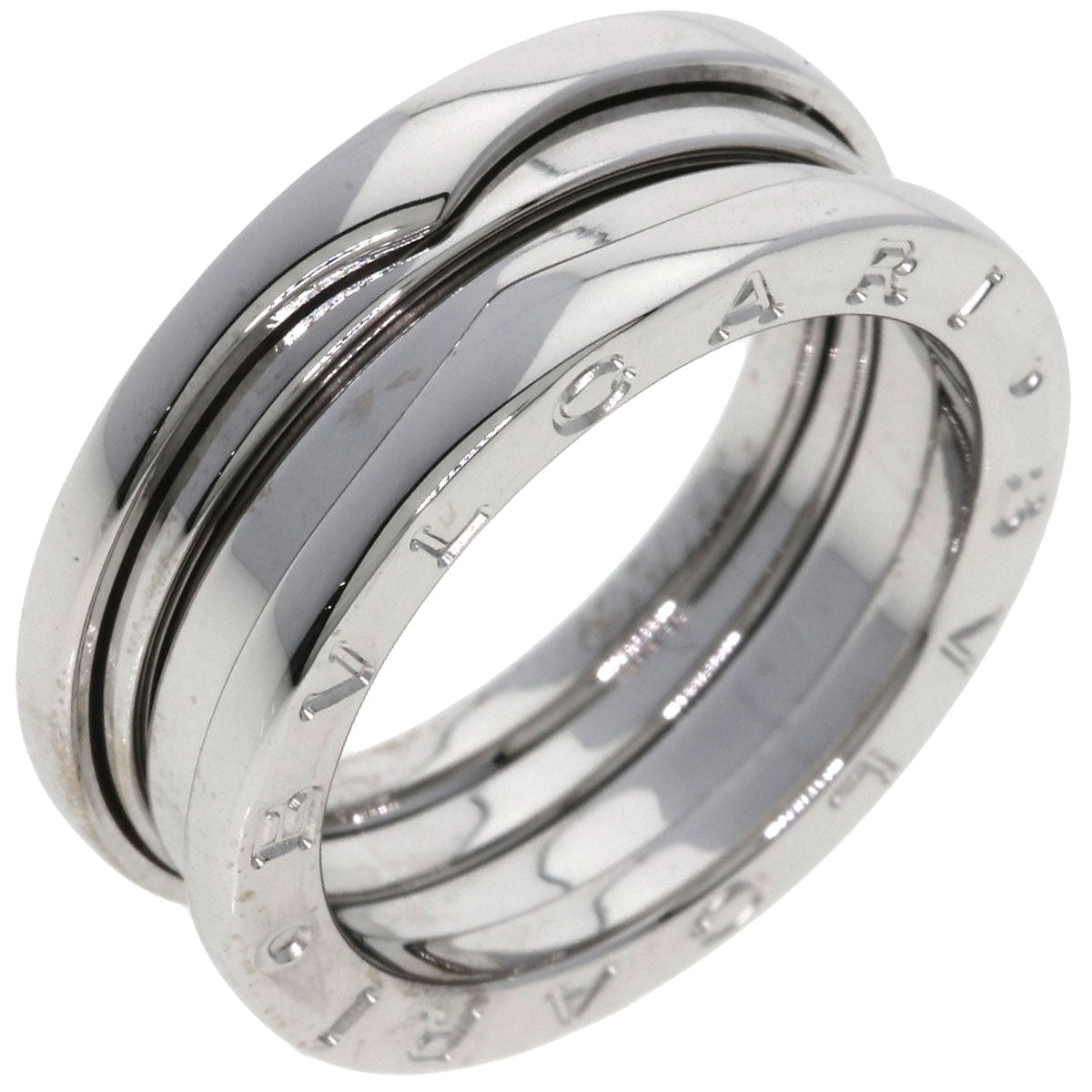 BVLGARI B.zero1 2 band #53 Ring K18 White Gold Ladies [Used]