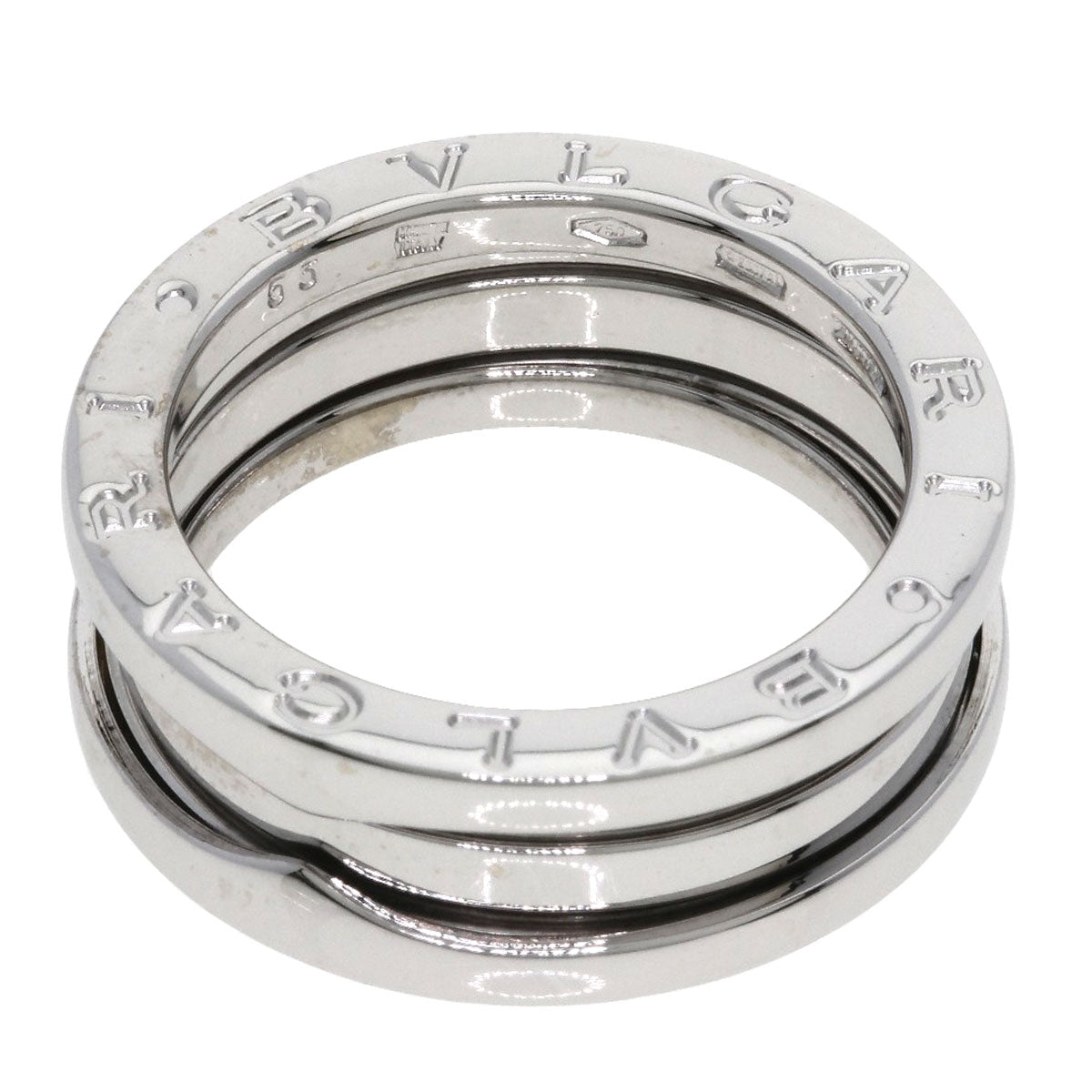 BVLGARI B.zero1 2 band #53 Ring K18 White Gold Ladies [Used]