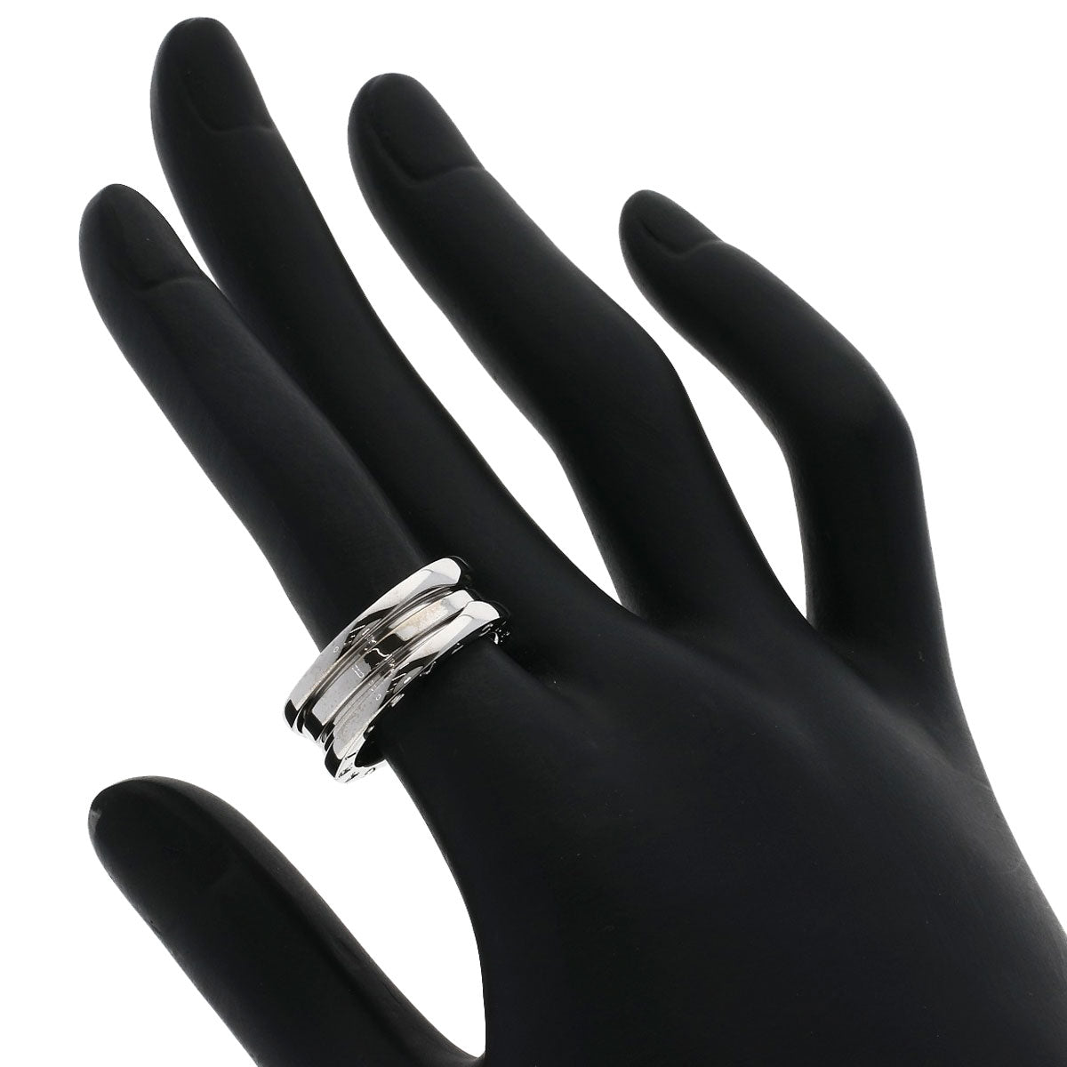 BVLGARI B.zero1 2 band #53 Ring K18 White Gold Ladies [Used]