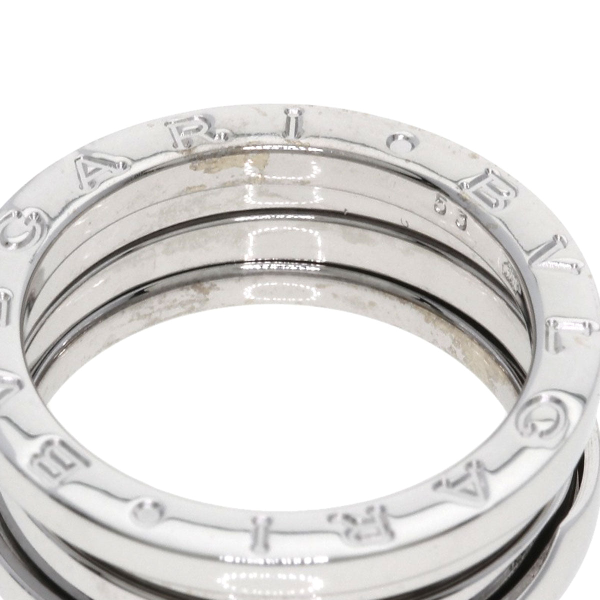BVLGARI B.zero1 2 band #53 Ring K18 White Gold Ladies [Used]