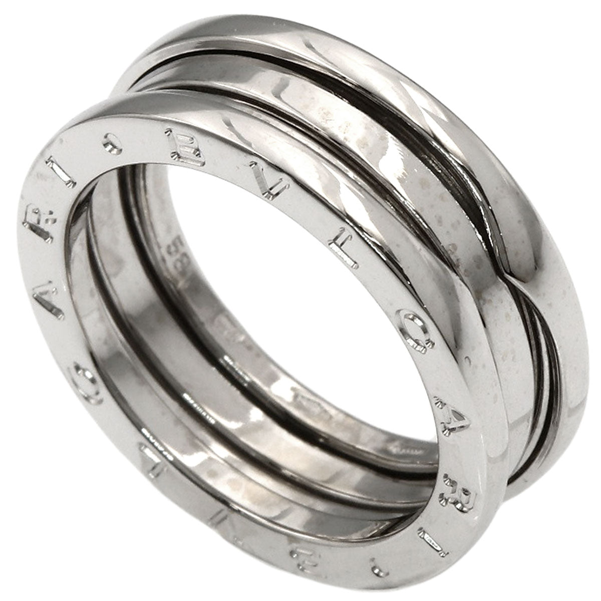 BVLGARI B.zero1 2 band #58 Ring K18 White Gold Ladies [Used]