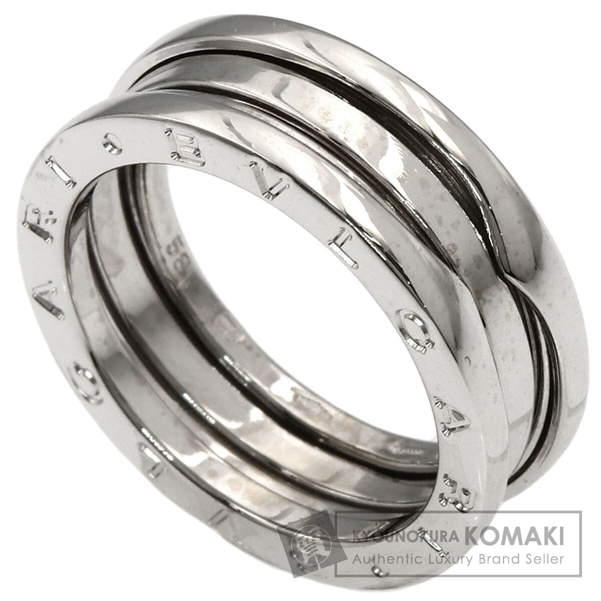 BVLGARI B.zero1 2 band #58 Ring K18 White Gold Ladies [Used]