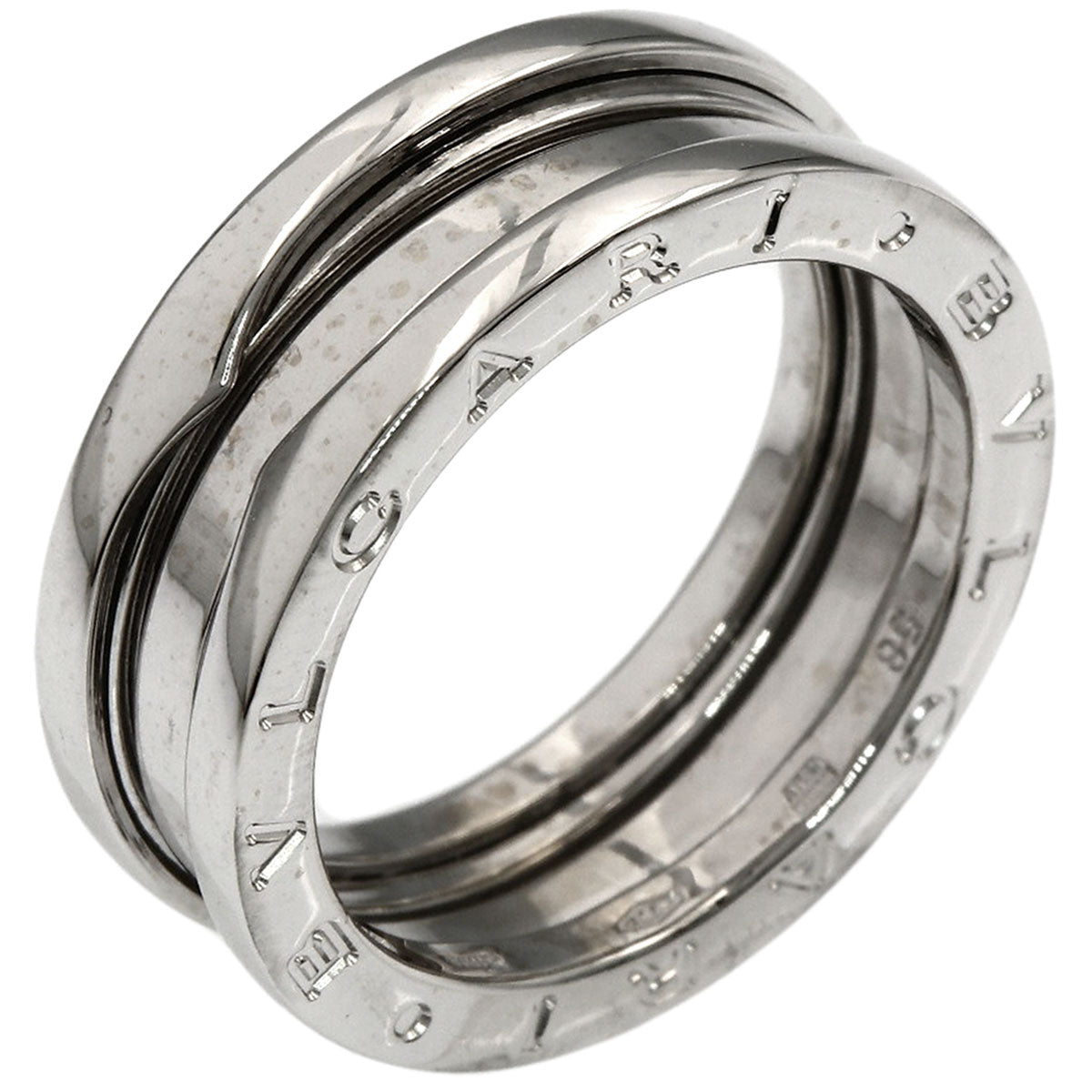 BVLGARI B.zero1 2 band #58 Ring K18 White Gold Ladies [Used]