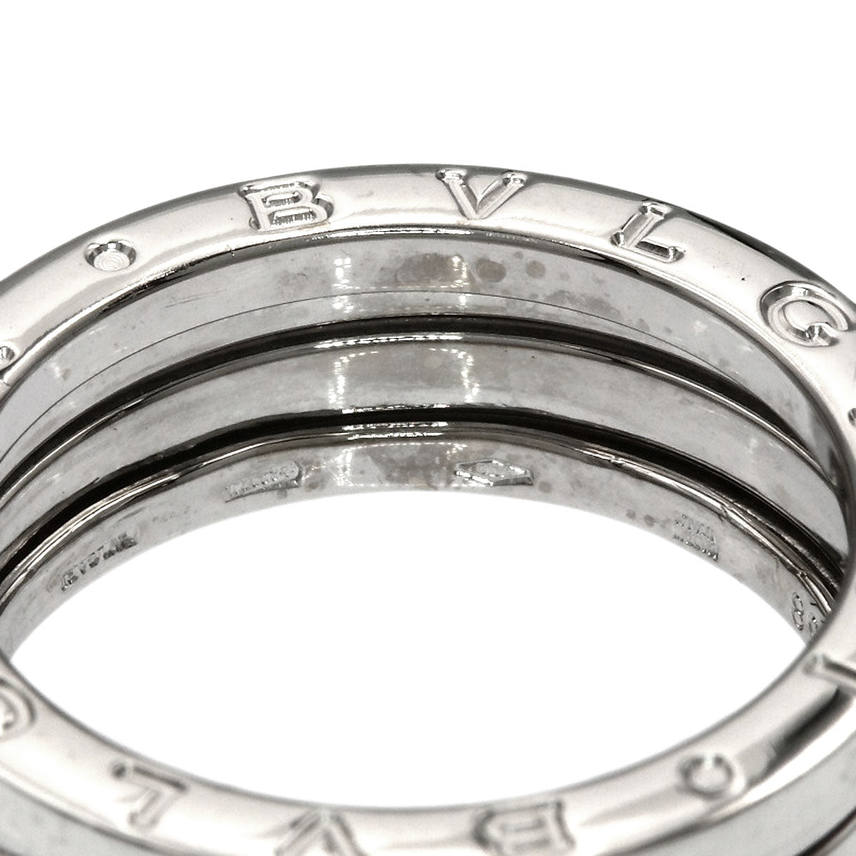 BVLGARI B.zero1 2 band #58 Ring K18 White Gold Ladies [Used]