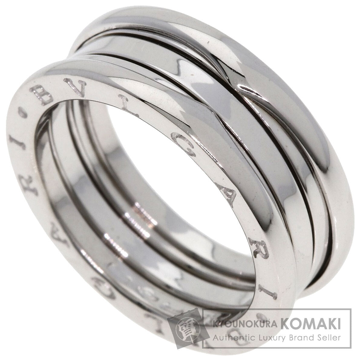 BVLGARI B.zero1 2 band #59 Ring K18 White Gold Ladies [Used]