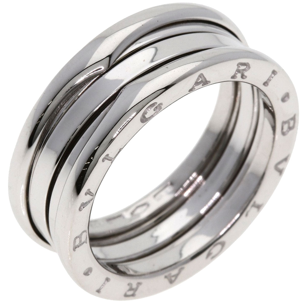 BVLGARI B.zero1 2 band #59 Ring K18 White Gold Ladies [Used]