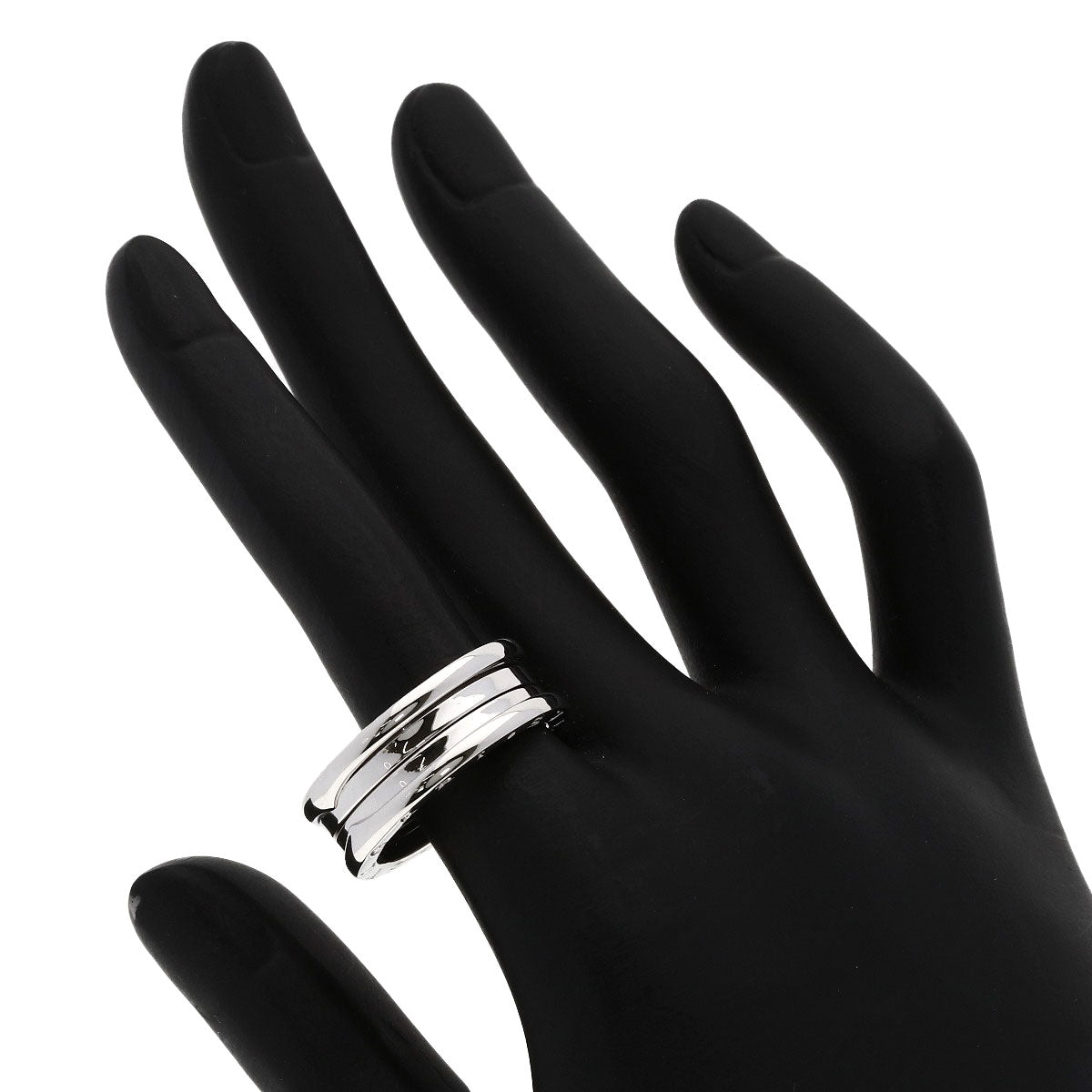 BVLGARI B.zero1 2 band #59 Ring K18 White Gold Ladies [Used]