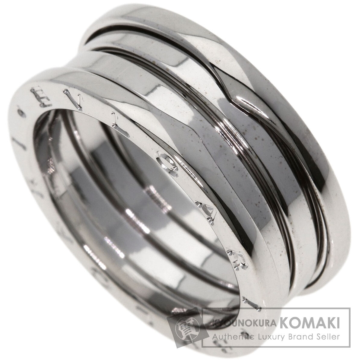 BVLGARI B.zero1 3 Bands #58 Ring K18 White Gold Ladies [Used]