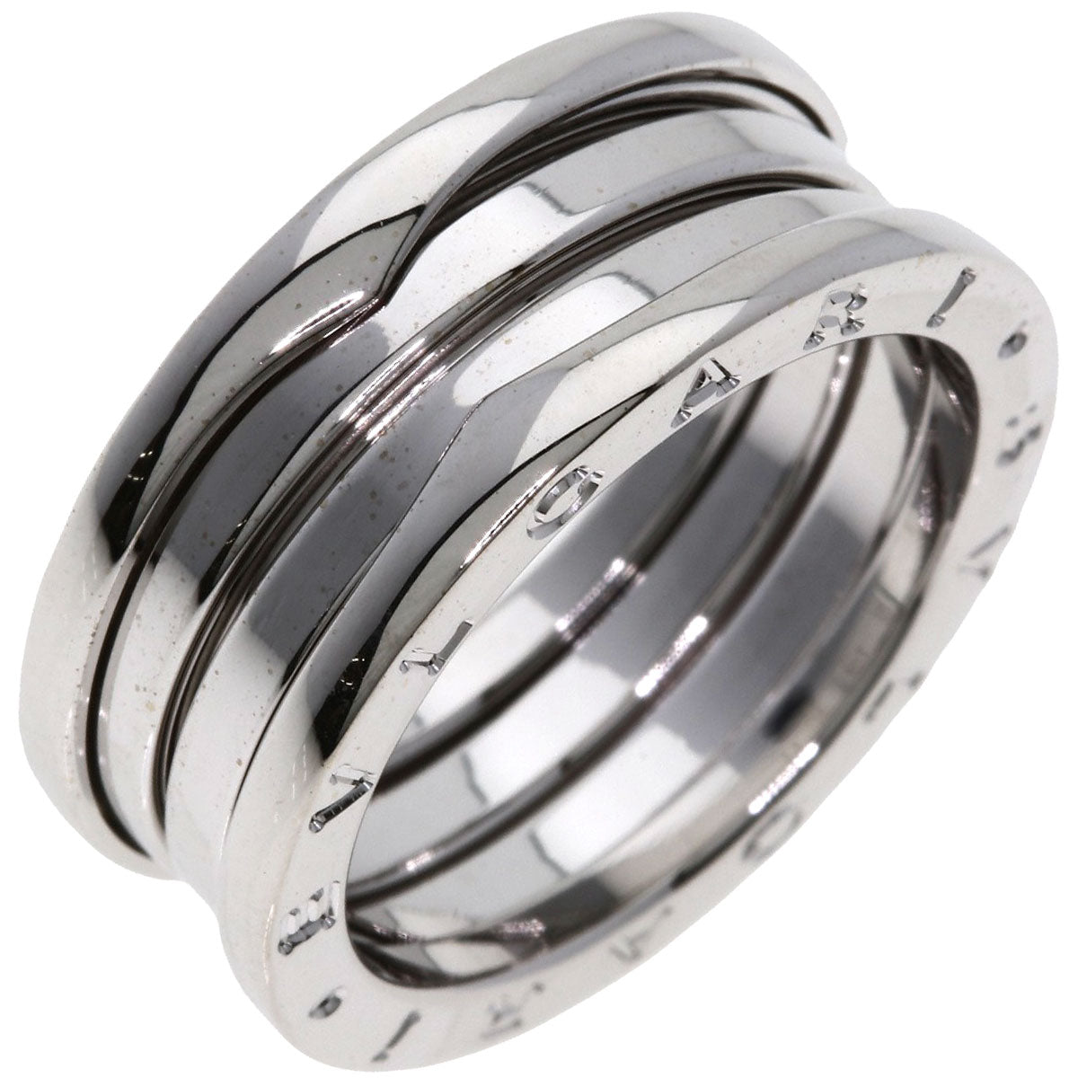 BVLGARI B.zero1 3 Bands #58 Ring K18 White Gold Ladies [Used]