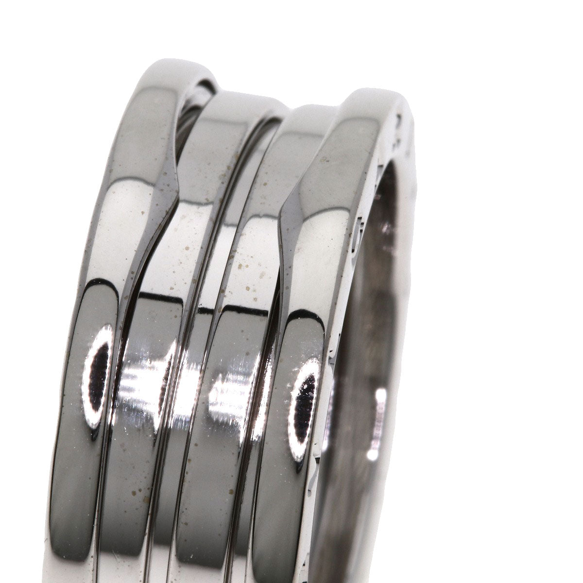 BVLGARI B.zero1 3 Bands #58 Ring K18 White Gold Ladies [Used]