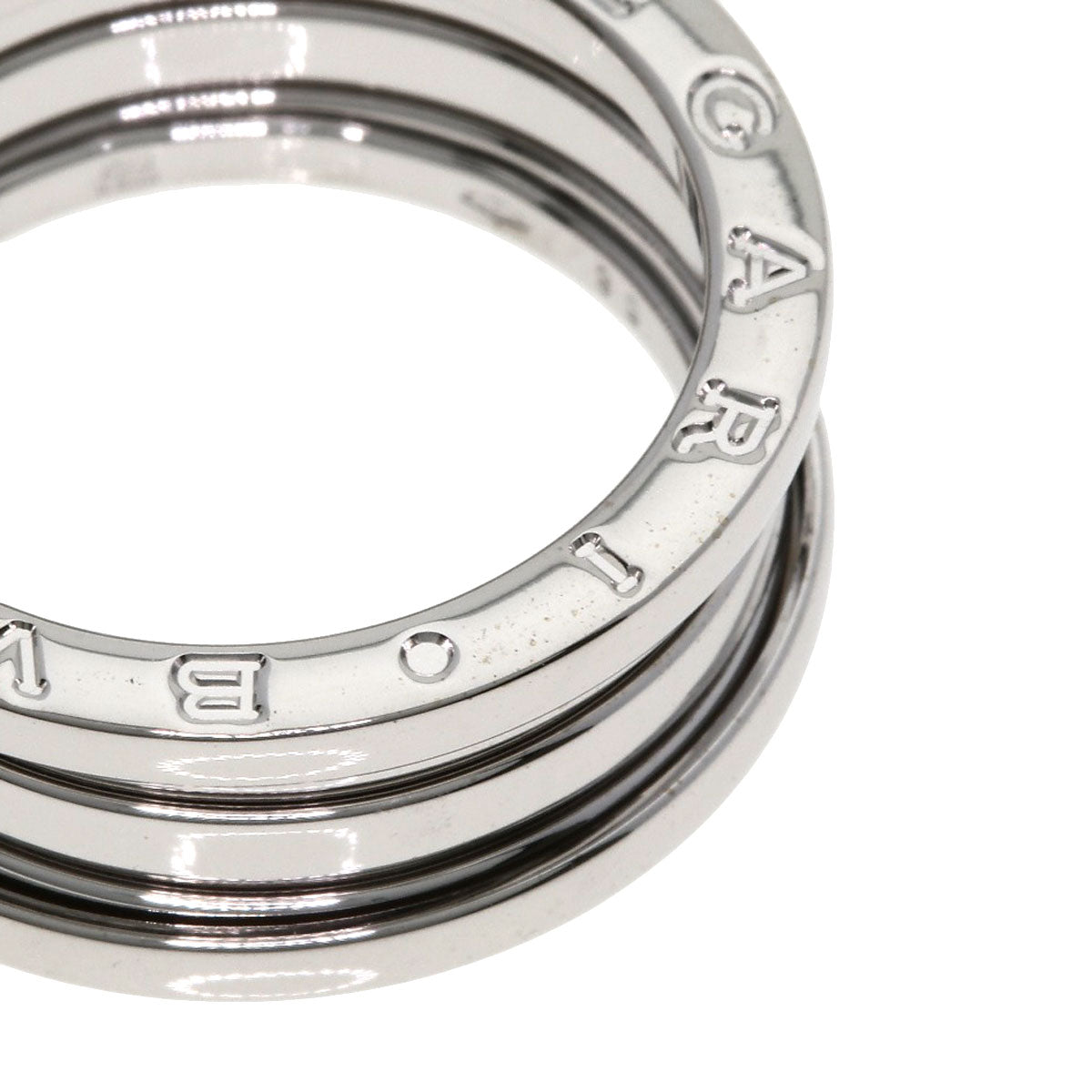 BVLGARI B.zero1 3 Bands #58 Ring K18 White Gold Ladies [Used]