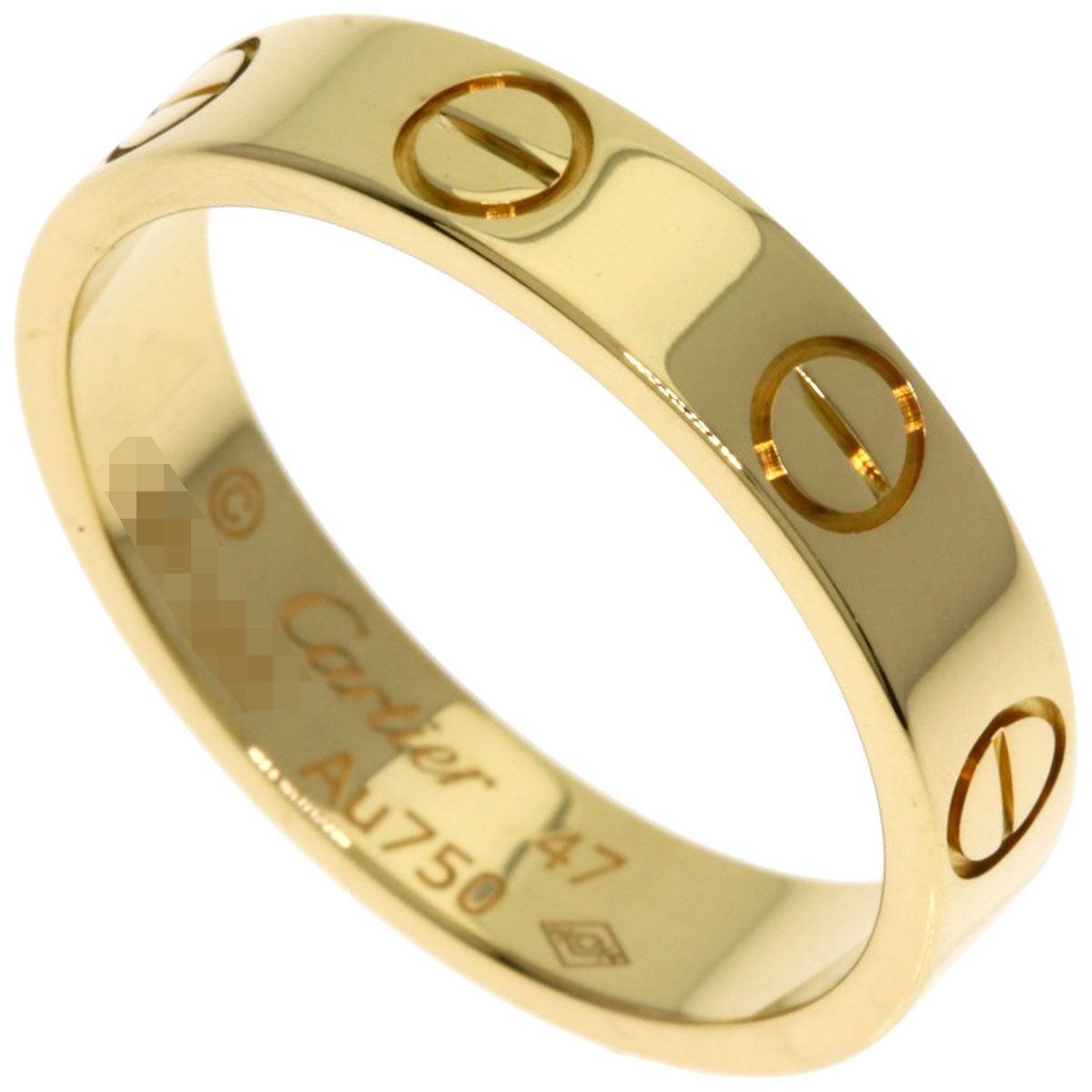 CARTIER Mini love ring # 47 Ring K18 Yellow Gold Ladies [Used]