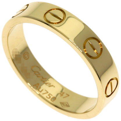 CARTIER Mini love ring # 47 Ring K18 Yellow Gold Ladies [Used]