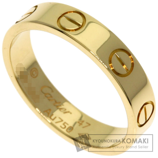 CARTIER Mini love ring # 47 Ring K18 Yellow Gold Ladies [Used]
