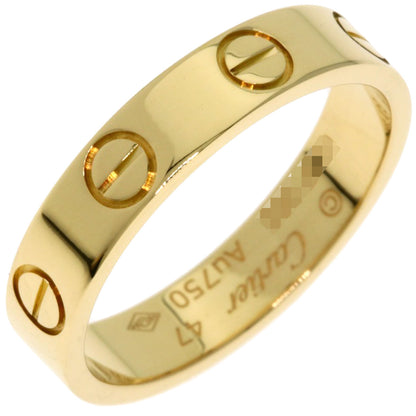CARTIER Mini love ring # 47 Ring K18 Yellow Gold Ladies [Used]