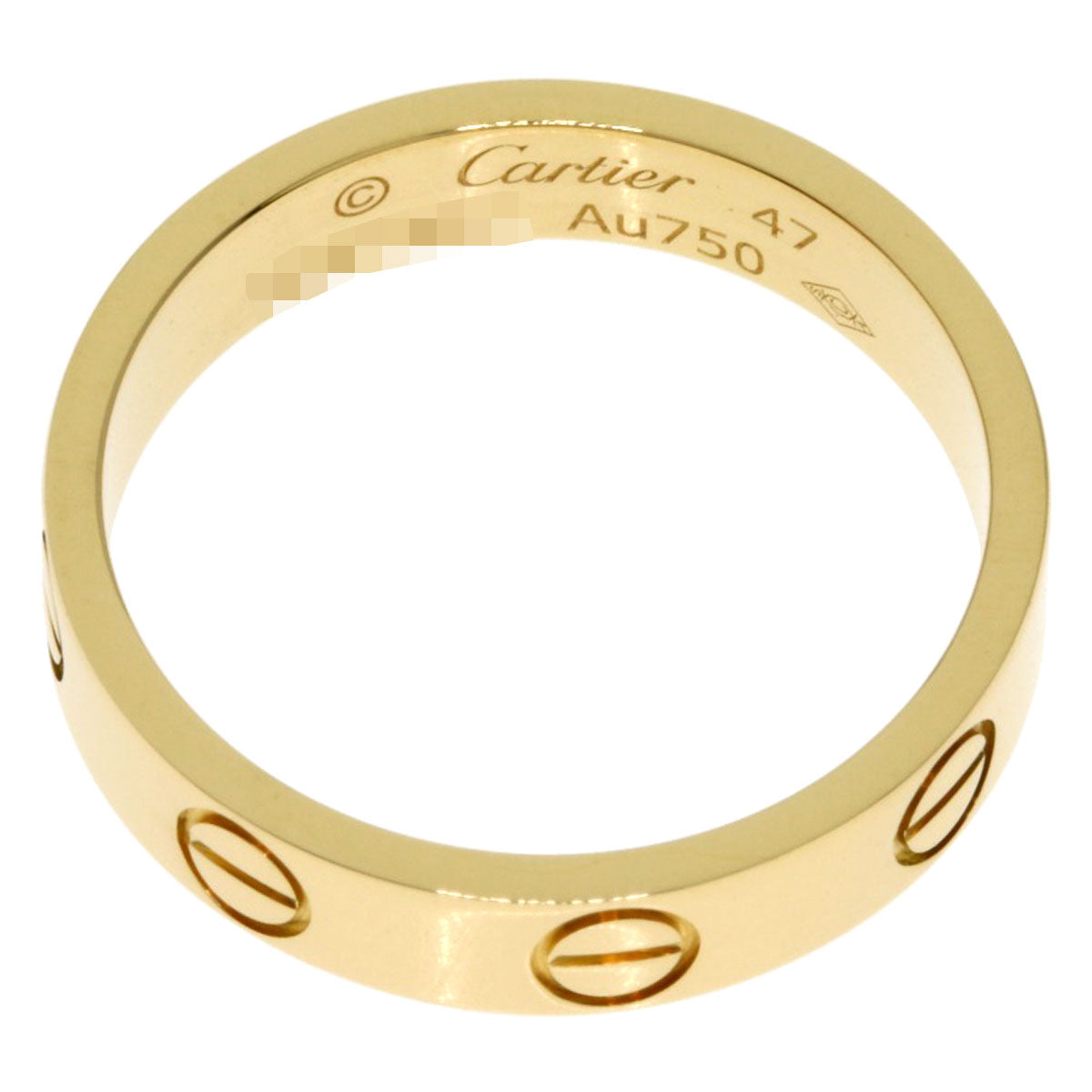 CARTIER Mini love ring # 47 Ring K18 Yellow Gold Ladies [Used]