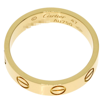CARTIER Mini love ring # 47 Ring K18 Yellow Gold Ladies [Used]