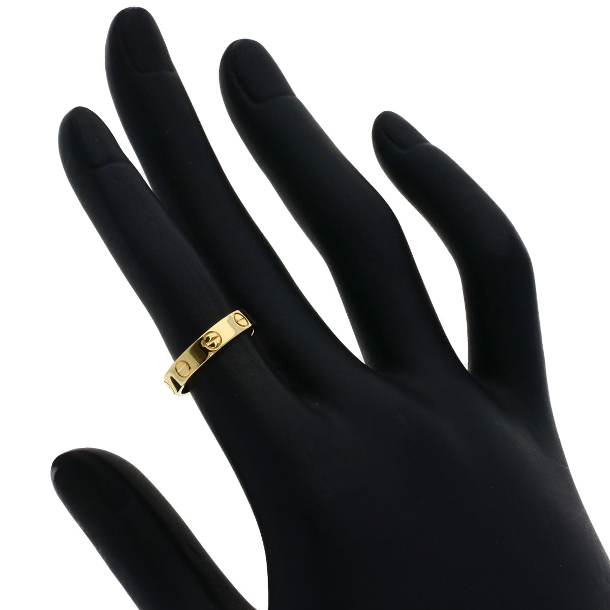 CARTIER Mini love ring # 47 Ring K18 Yellow Gold Ladies [Used]