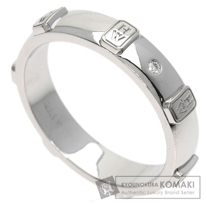 HARRY WINSTON HW logo band Diamond Ring K18 White Gold Ladies [Used]
