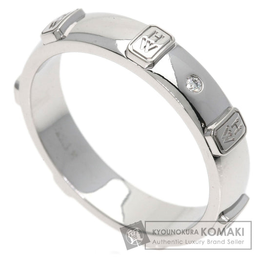 HARRY WINSTON HW logo band Diamond Ring K18 White Gold Ladies [Used]