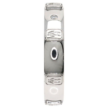 HARRY WINSTON HW logo band Diamond Ring K18 White Gold Ladies [Used]