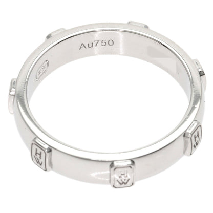 HARRY WINSTON HW logo band Diamond Ring K18 White Gold Ladies [Used]