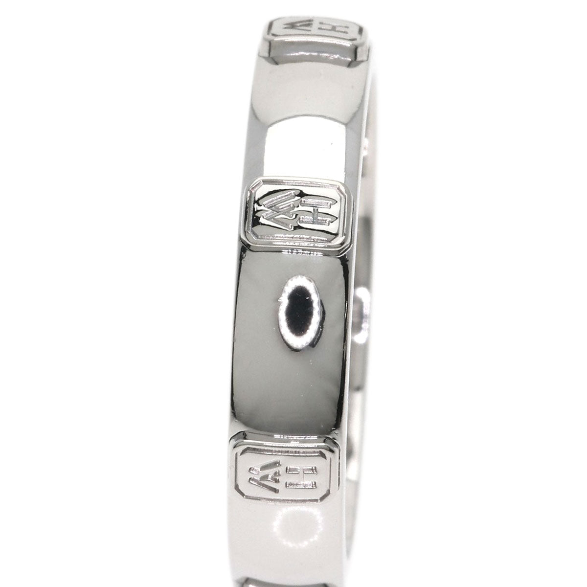 HARRY WINSTON HW logo band Diamond Ring K18 White Gold Ladies [Used]