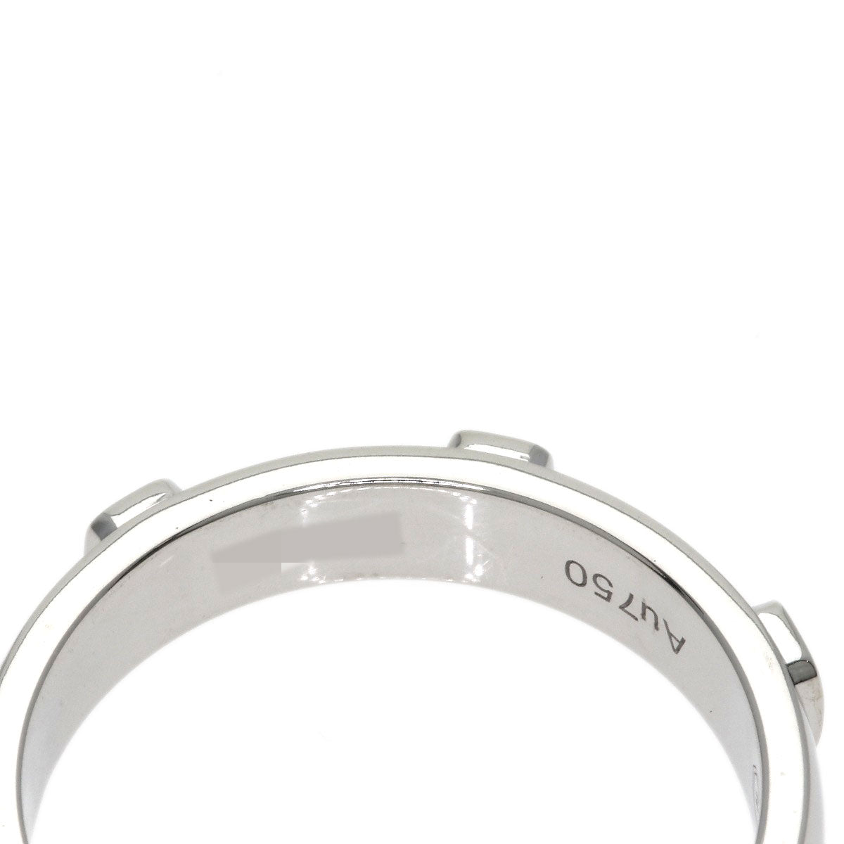 HARRY WINSTON HW logo band Diamond Ring K18 White Gold Ladies [Used]