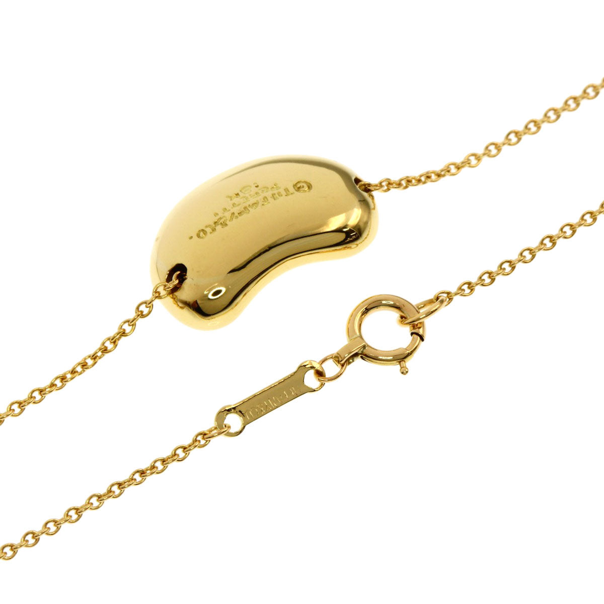 TIFFANY&Co. Bean Necklace K18 Yellow Gold Ladies [Used]