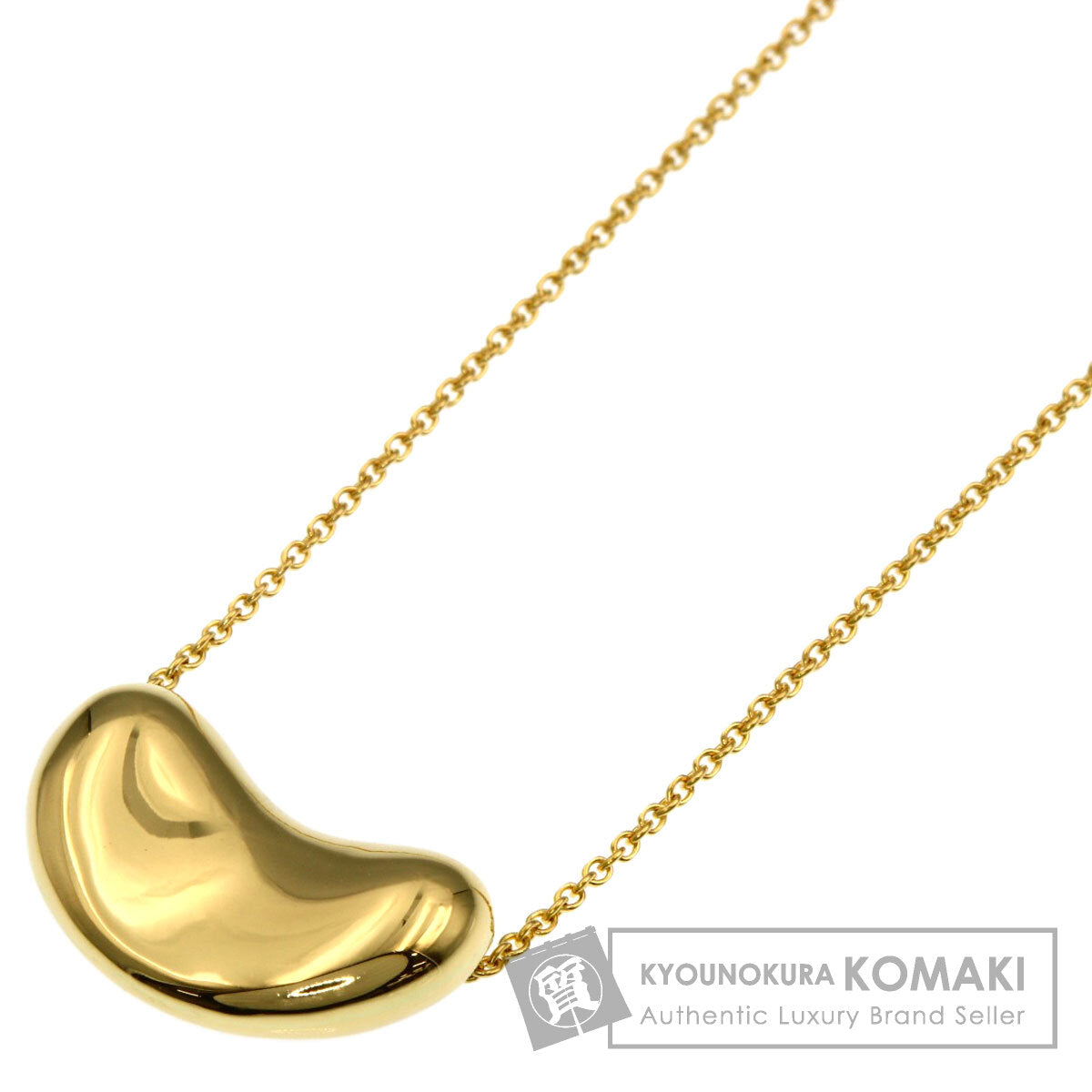 TIFFANY&Co. Bean Necklace K18 Yellow Gold Ladies [Used]