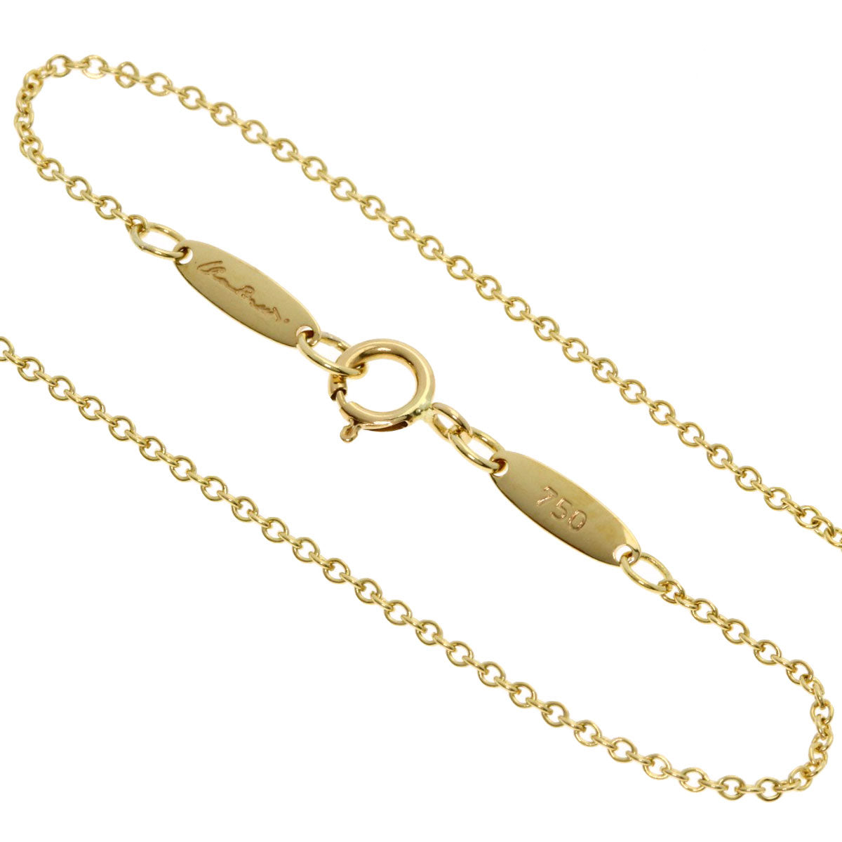 TIFFANY&Co. teardrop Necklace K18 Yellow Gold Ladies [Used]