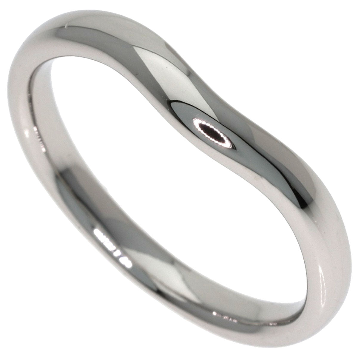 TIFFANY&Co. Curved band Ring Platinum PT950 Ladies [Used]