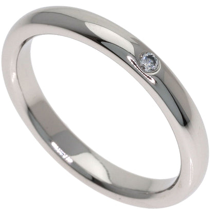TIFFANY&Co. Curved Band 1P Diamond Ring Platinum PT950 Ladies [Used]