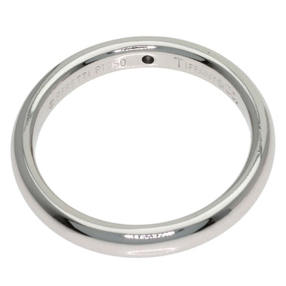 TIFFANY&Co. Curved Band 1P Diamond Ring Platinum PT950 Ladies [Used]