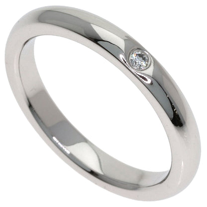 TIFFANY&Co. Curved Band 1P Diamond Ring Platinum PT950 Ladies [Used]