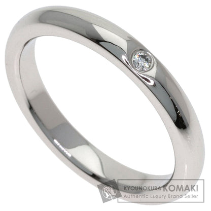 TIFFANY&Co. Curved Band 1P Diamond Ring Platinum PT950 Ladies [Used]
