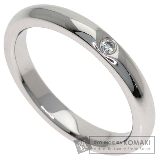 TIFFANY&Co. Curved Band 1P Diamond Ring Platinum PT950 Ladies [Used]