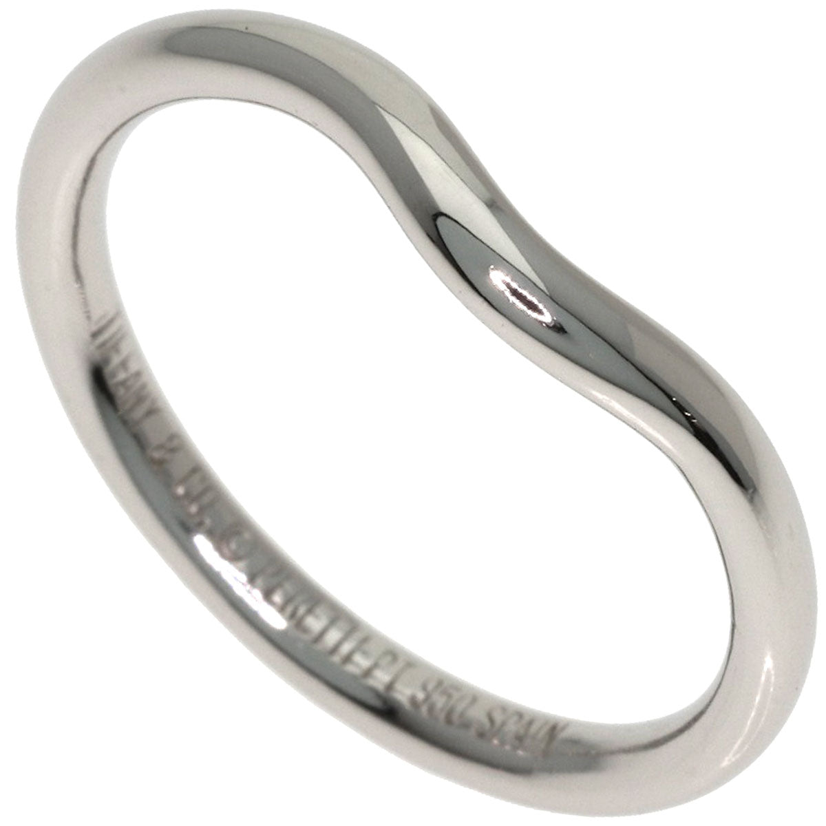 TIFFANY&Co. Curved band Ring Platinum PT950 Ladies [Used]