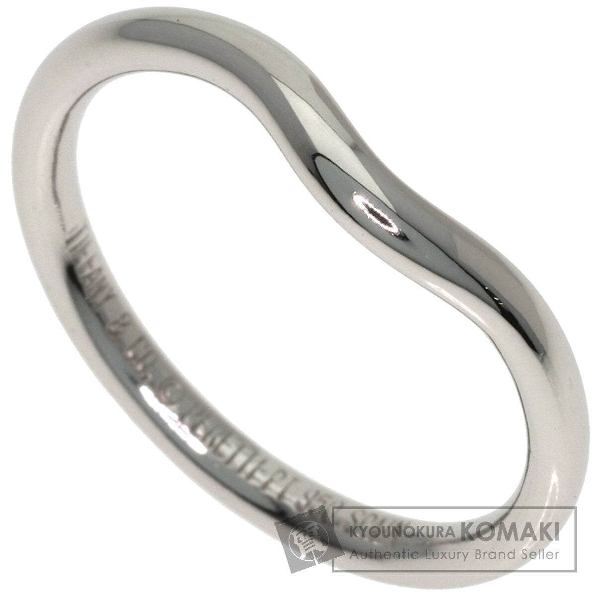 TIFFANY&Co. Curved band Ring Platinum PT950 Ladies [Used]