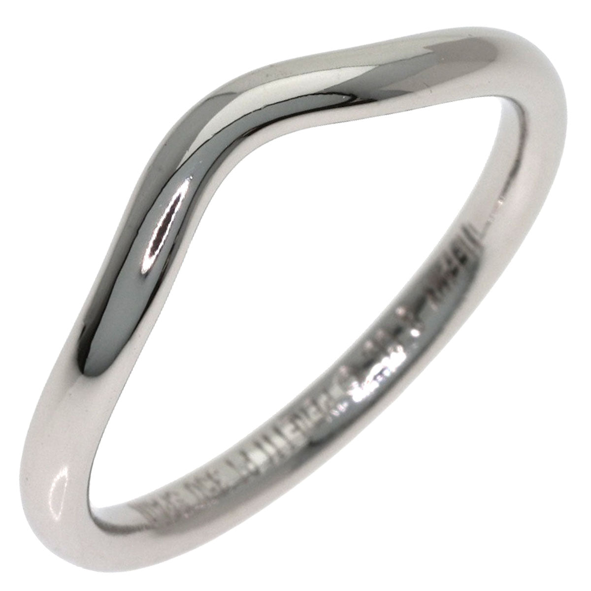 TIFFANY&Co. Curved band Ring Platinum PT950 Ladies [Used]