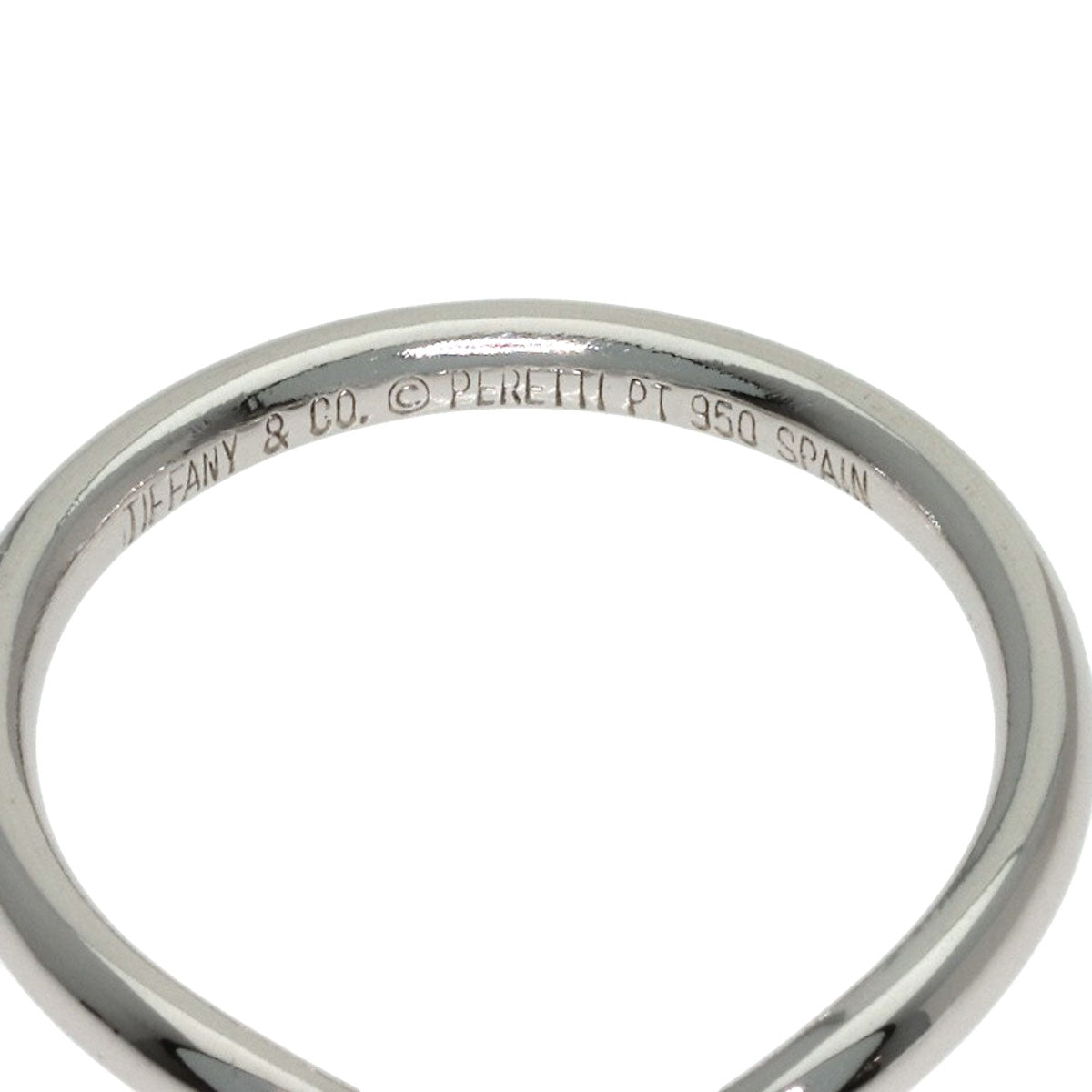 TIFFANY&Co. Curved band Ring Platinum PT950 Ladies [Used]