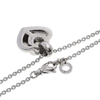 BVLGARI Doppio Cuore Diamond Necklace K18 White Gold Ladies [Used]