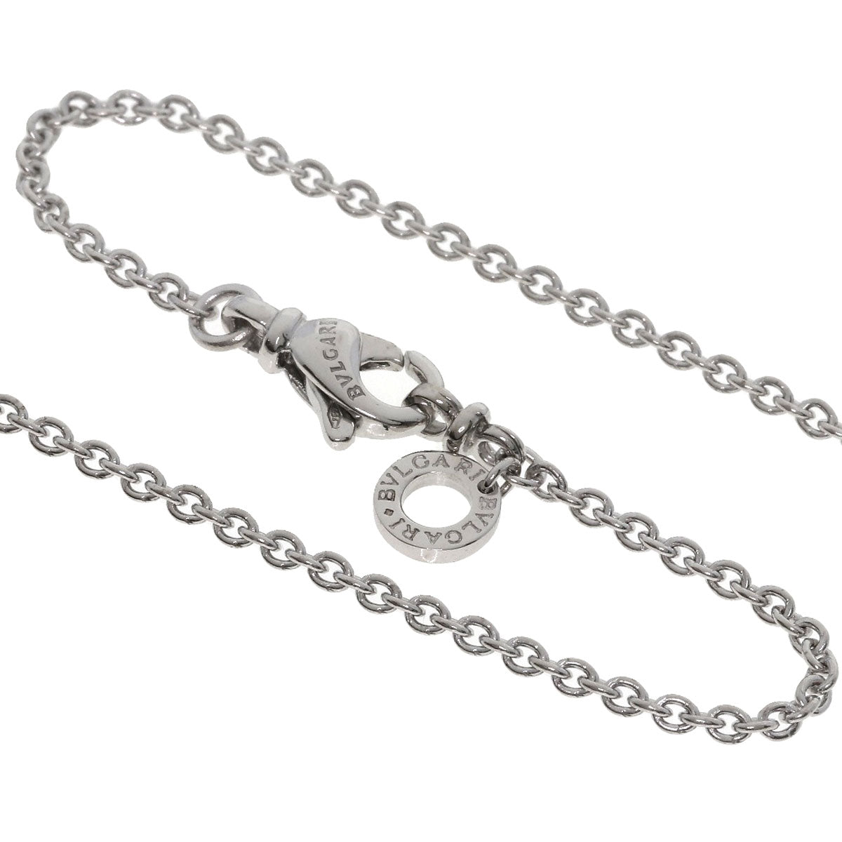 BVLGARI Doppio Cuore Diamond Necklace K18 White Gold Ladies [Used]